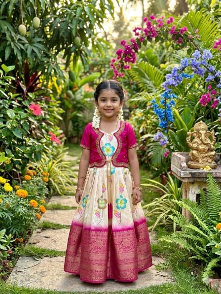 Chandrika Kids Coat Gown Pure Sikk Wholesale children clothing in Gujarat
